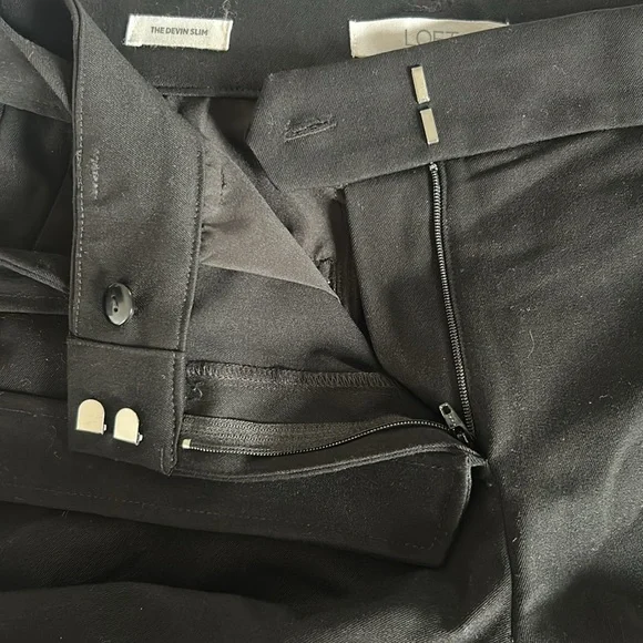 LOFT Devin Tie Waist Slim Pants - Picture 6 of 7